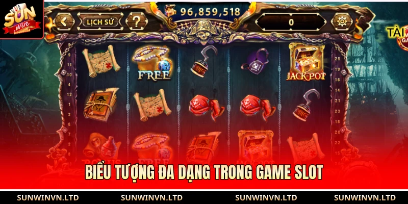 Biểu tượng đa dạng trong game slot